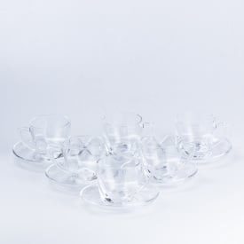 Чайный сервиз на 6 персон стеклянный TS Kitchen Clear прозрачный (HP572)