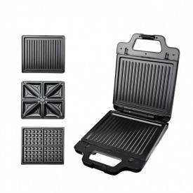 Мультипекарь Sokany SK-BBQ-852 на 3 пластины с антипригарным покрытием сталь (SKBBQ852)
