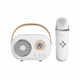Портативная колонка Lugi с микрофоном Platinum C-20 BT/TF/USB/FM с влагозащитой 5 Вт белая (C20W)