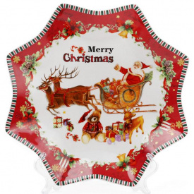 Тарілка фарфорова З різдвом! діаметр 25см DP65797 BonaDi