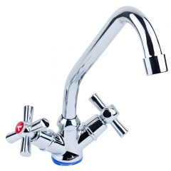 Смеситель для кухни AQUATICA PM-1B157C двухвентильный, хром Ірпінь