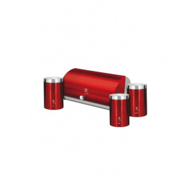 Набор хлебниц с тремя емкостями для хранения продуктов Berlinger Haus Metallic Line Burgundy Edition (BH-6729)