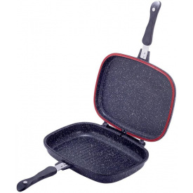 Сковородка-гриль Grill Pan двусторонняя прямоугольная 32х24х7.5см Kamille