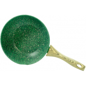 Сковородка-вок с антипригарным покрытием Fissman EcoStone Malachite 28 см (DP60798)