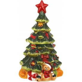 Ємність з кришкою BonaDi Herringbone для новорічних солодощів 36 см Різнокольоровий DP232107