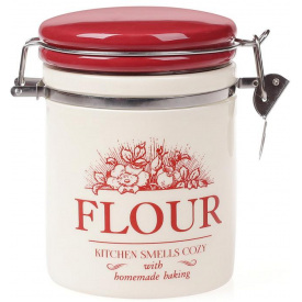 Банка Bona керамическая Английский Шиповник FLOUR 600 мл с металлической затяжкой DP37780