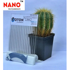 Полікарбонат сотовий (стільниковий) SOTON NANO прозорий 4мм