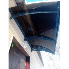 Готовий дашок з полікарбонату над дверима Dash'Ok 2,05х1 м Фауна бронза