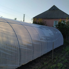 Теплиця "Косичка" 2 х 7 м (труба оцинкована 20х20), Повний комплект "Стандарт", плівка UV-4, 100 мкм. Хмельницький