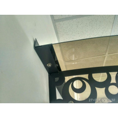 Металический сборный навес (козырек) над дверью Dash'Ok 4,05x1 м Style, медь антик, сот 6 мм, бронза Тячев