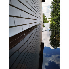 Металический сборный навес (козырек) над дверью Dash'Ok 4,05x1 м Style, медь антик, сот 6 мм, бронза Тячев