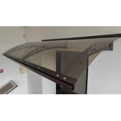 Металевий збірний навіс (козирок) над дверима Dash'Ok 2.05x1 м Style, мідь антик, мон 3 мм, бронза Київ