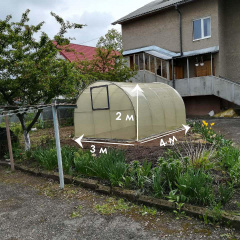 Каркас теплицы "Светлица-4" 3х4х2м, труба 20х20х1мм Киев