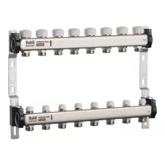 Коллектор теплого пола Roho R805-08 1″х8 НН 8-ый с термостатическими и запорными клапанами Буча