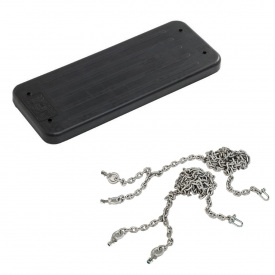 Гойдалка на ланцюгах із покриттям 178х448х26 мм Чорний Just Fun BT187240