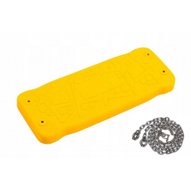 Гойдалка на ланцюгах Craft із гумовим сидінням 45х18 см Жовтий KBT BT187641