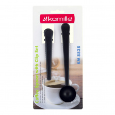 Кофейная ложка black с 2 зажимами KL225781 Kamille