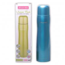 Термос голубой 1000ml из нержавеющей стали KL226065 Kamille
