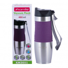 Термокружка из нержавеющей стали Kamille 480 ml Сиреневый (KL225860)