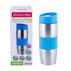 Термокружка из нержавеющей стали Kamille 380 ml Синий (KL225866) Херсон