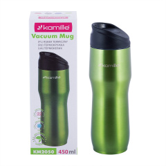 Термокружка из нержавеющей стали Kamille 450 ml Зеленый (KL225854) Луцьк