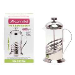 Стеклянный заварник Frenchpress 600мл KL225533 Kamille Фастів