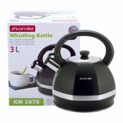 Кухонный чайник со свистком из нержавеющей стали 3л KL225655 Kamille Житомир