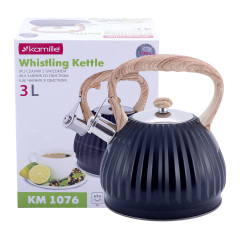 Кухонный чайник с нейлоновой ручкой и свистком 3л KL225653 Kamille Буча