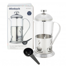 Заварник френчпресс с мерной ложкой 1000ml для чая и кофе KL226218 Kamille