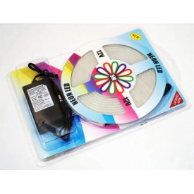 Неоновая лента светодиодная Neon LED TimeStrip 0719 12V-220V 5 м белая