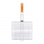 Железная решетка с деревянной ручкой для гриля 27x24x2см Kamille KL225175 Львов