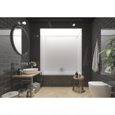 Керамическая плитка Golden Tile Metrotiles plane темно-серый 100x200x7 мм (46П011)