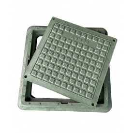 Люк канализационный Воюс 740х740 мм 1т Зеленый