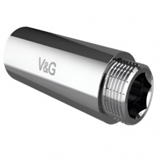 Удлинитель латунный V&amp;G 1/2" ВН 50 мм хромированный (VG-210107)