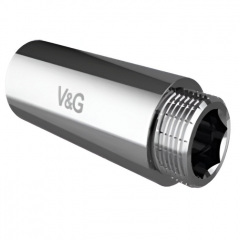 Удлинитель латунный V&amp;G 1/2" ВН 25 мм хромированный (VG-210104) Запорожье