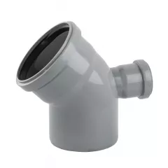 Колено канализационное TA Sewage 110х45х50 мм 45° (EwH_110*45+50/90/270) Переяслав-Хмельницький