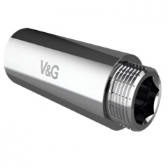 Удлинитель латунный V&amp;G 1/2" ВН 50 мм хромированный (VG-210107) Обухов