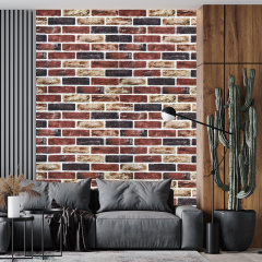 Самоклеящаяся 3D панель Sticker Wall SW-00001183 Кирпич клинкер бежевый 700х700х5мм Киев