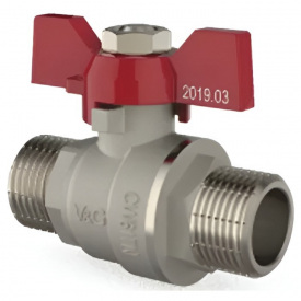 Шаровой кран V&amp;G Optima 3/4" НН прямой, латунь (VG-103102)