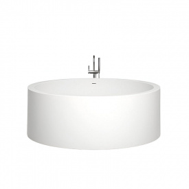 Ванна отдельностоящая WGT Water Stone LUNA 2000x2000 круглая, белая матовая