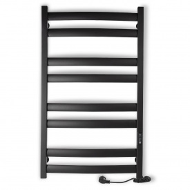 Полотенцесушитель электрический Laris Атлант ЧФ8 900х500 вертикальный, черный матовый (73207621)