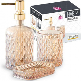Аксессуары для ванной комнаты Gold inspiration в наборе 3 шт DP97273 S&T