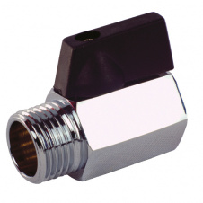 Кран шаровой FADO Mini 1/2" НВ прямой, латунь (KM02)