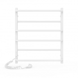 Полотенцесушитель электрический Laris Комфорт ЧФ6 600х500 вертикальный, белый глянец (77700092)