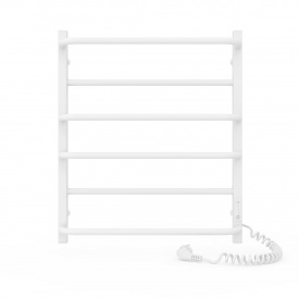 Полотенцесушитель электрический Laris Комфорт ЧФ6 600х500 вертикальный, белый глянец (77700093)