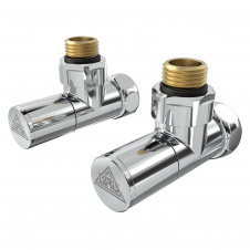 Комплект угловых кранов Laris 1/2х3/4 + эксцентрики (2шт) (LX-8202)
