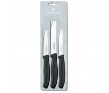 Набор кухонных овощных ножей Victorinox Swiss Classic Paring Set 3 шт Черный (6.7113.3)