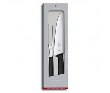 Кухонный набор нож и вилка Victorinox SwissClassic Carving Set Чёрный (6.7133.2G)