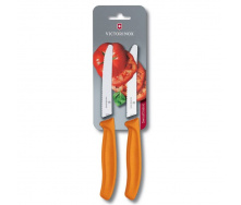 Набор кухонных овощных ножей Victorinox TomatoSausage 11 см 2 шт Оранжевые (6.7836.L119B)