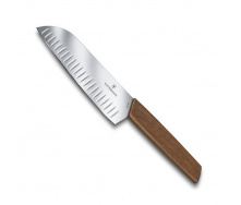 Кухонный нож Victorinox Swiss Modern Santoku 17 см Орех (6.9050.17KG)